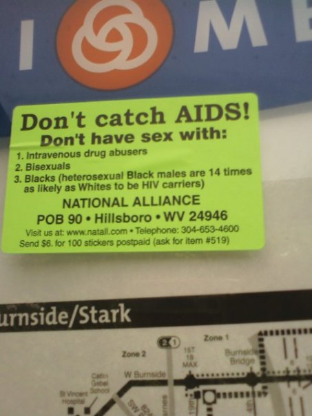 Racist, biphobic, inflammatory sticker found on TriMet