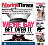 Last week's cover of the Marine Times