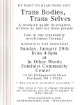 Trans Bodies Trans Selves Community Involvement Forum